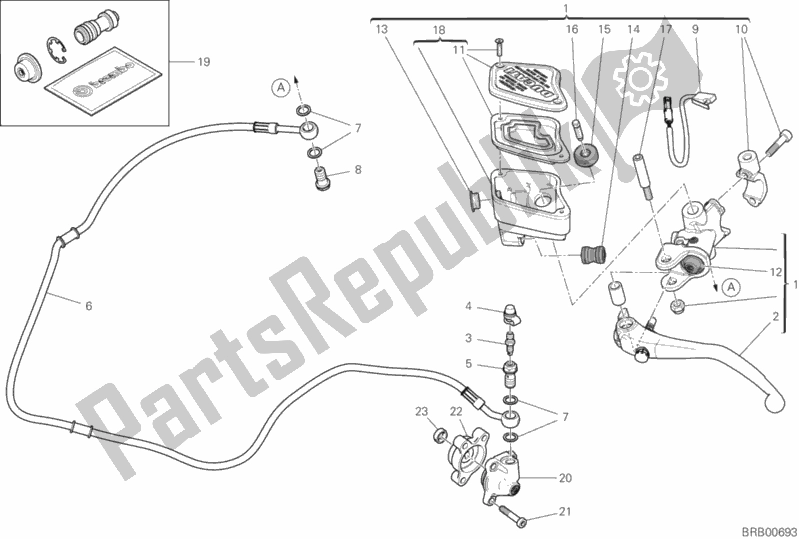 Todas as partes de Controle De Embreagem do Ducati Diavel 1260 Thailand 2020